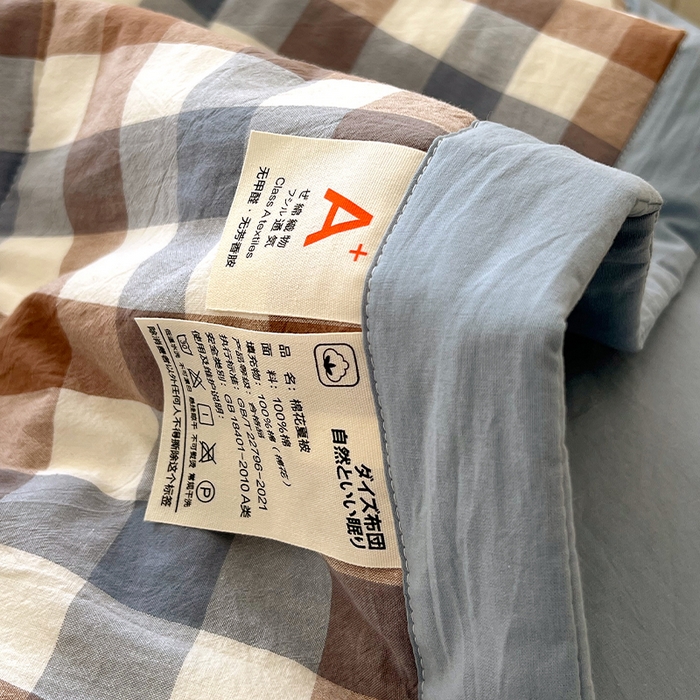 91家纺网 家纺一手货源 找家纺 春皖家纺 2026春夏新款全棉色织水洗棉夏被夏凉被空调被-云恋系列 云恋-七彩格