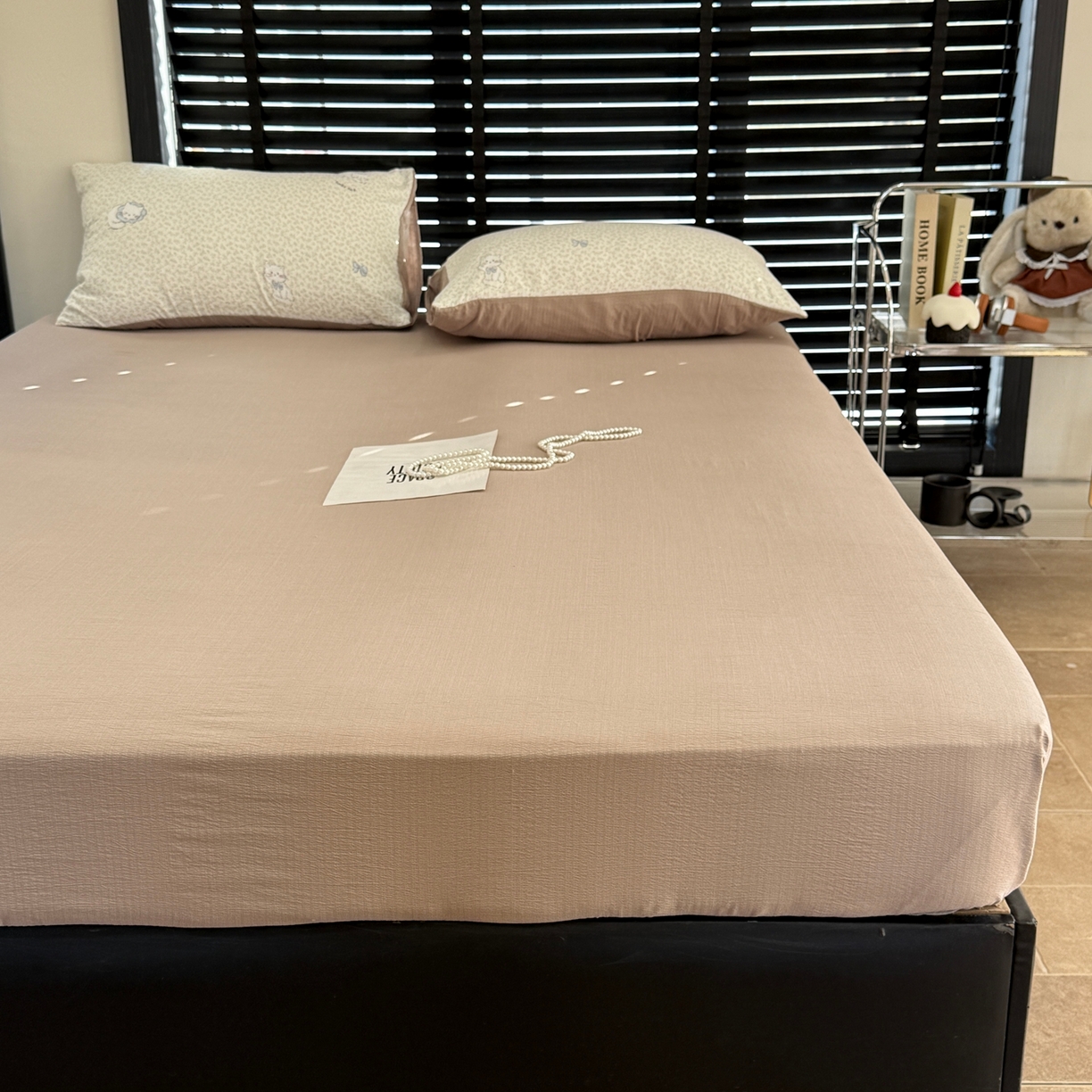 91家纺网 家纺一手货源 找家纺 美丽坊 2026新款韩系沐纱棉印花四件套 丛林喵