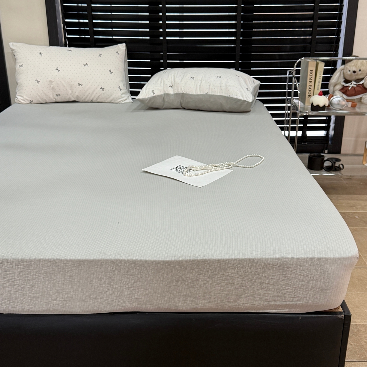 91家纺网 家纺一手货源 找家纺 美丽坊 2026新款韩系沐纱棉印花四件套 可颂