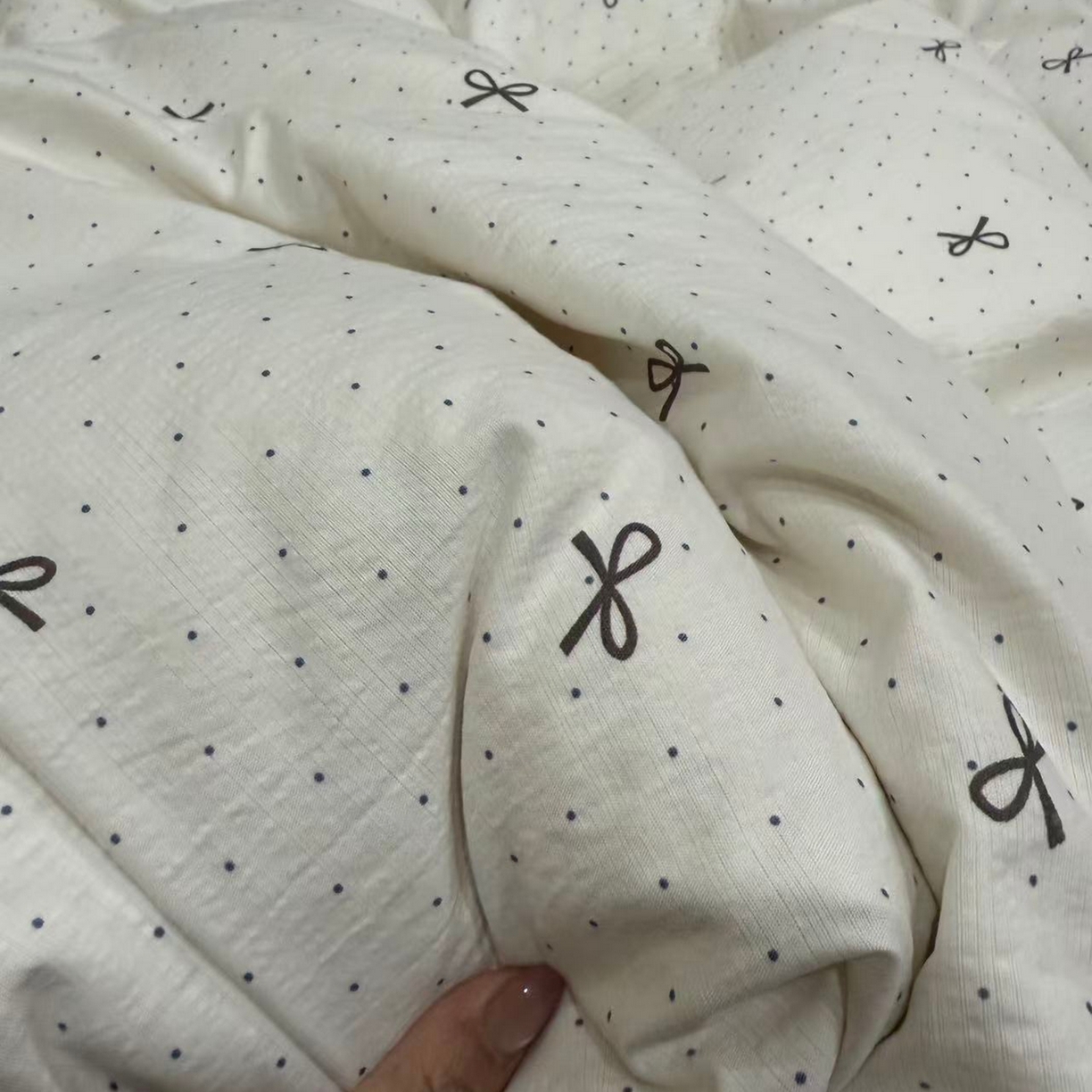 91家纺网 家纺一手货源 找家纺 美丽坊 2026新款韩系沐纱棉印花四件套 可颂