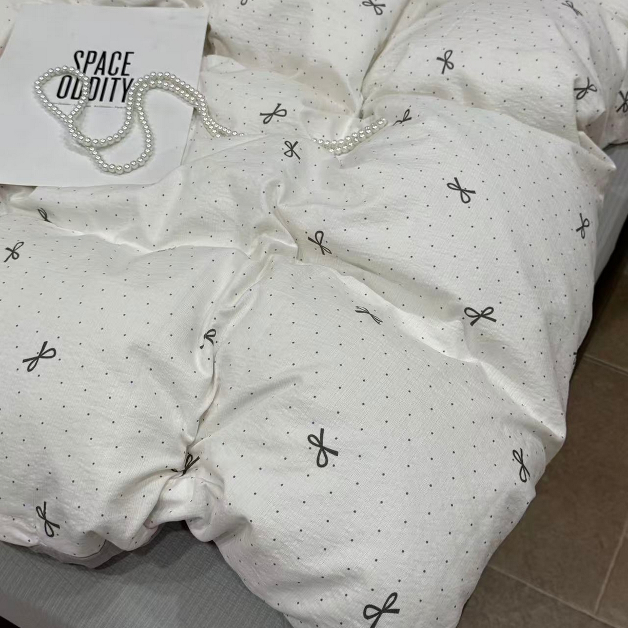 91家纺网 家纺一手货源 找家纺 美丽坊 2026新款韩系沐纱棉印花四件套 可颂