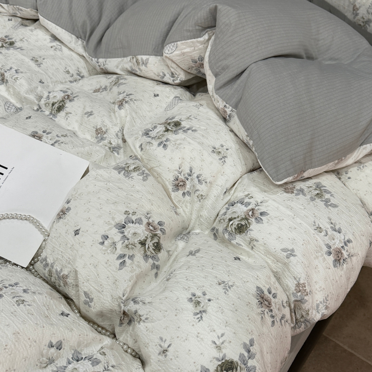 91家纺网 家纺一手货源 找家纺 美丽坊 2026新款韩系沐纱棉印花四件套 漫野