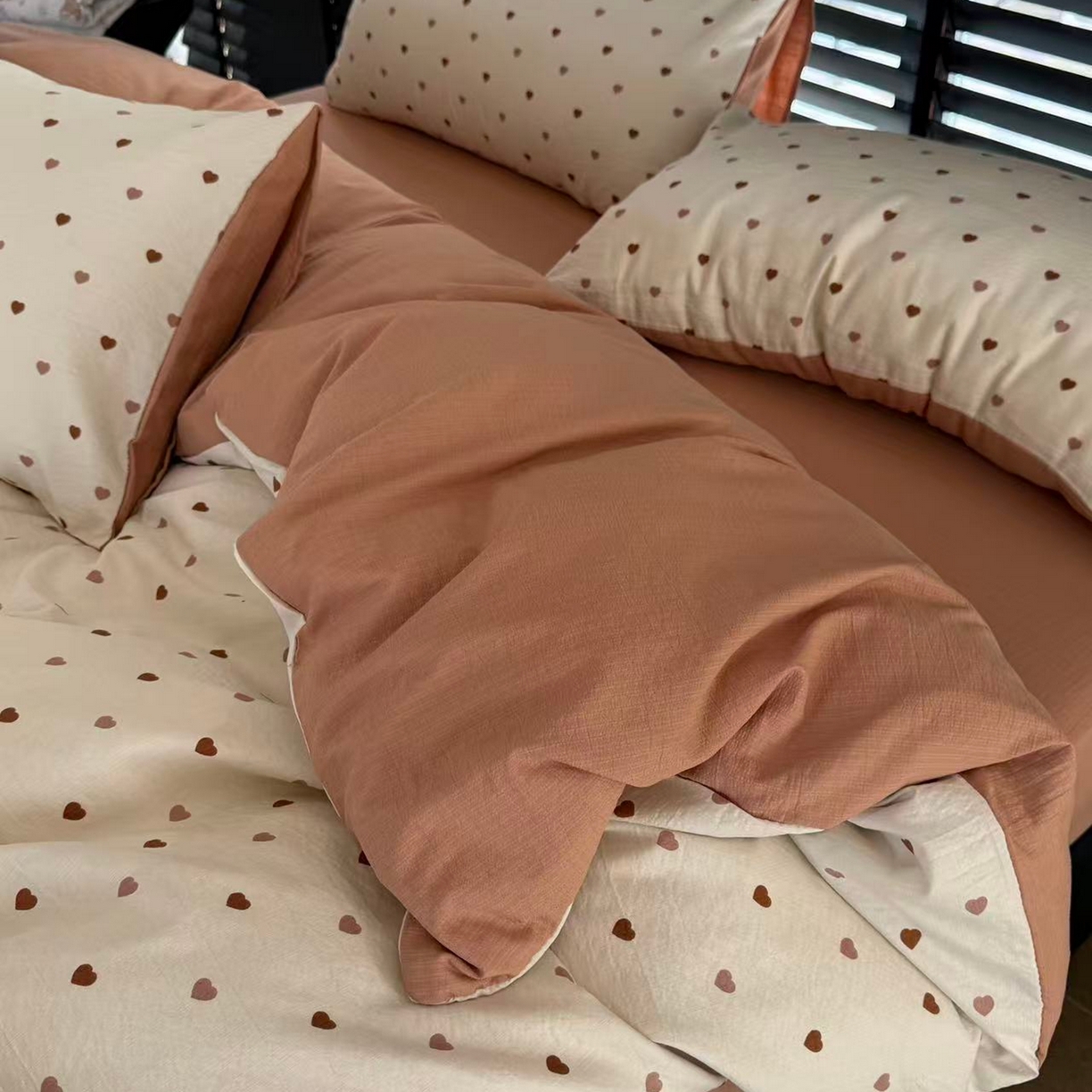 91家纺网 家纺一手货源 找家纺 美丽坊 2026新款韩系沐纱棉印花四件套 莫里