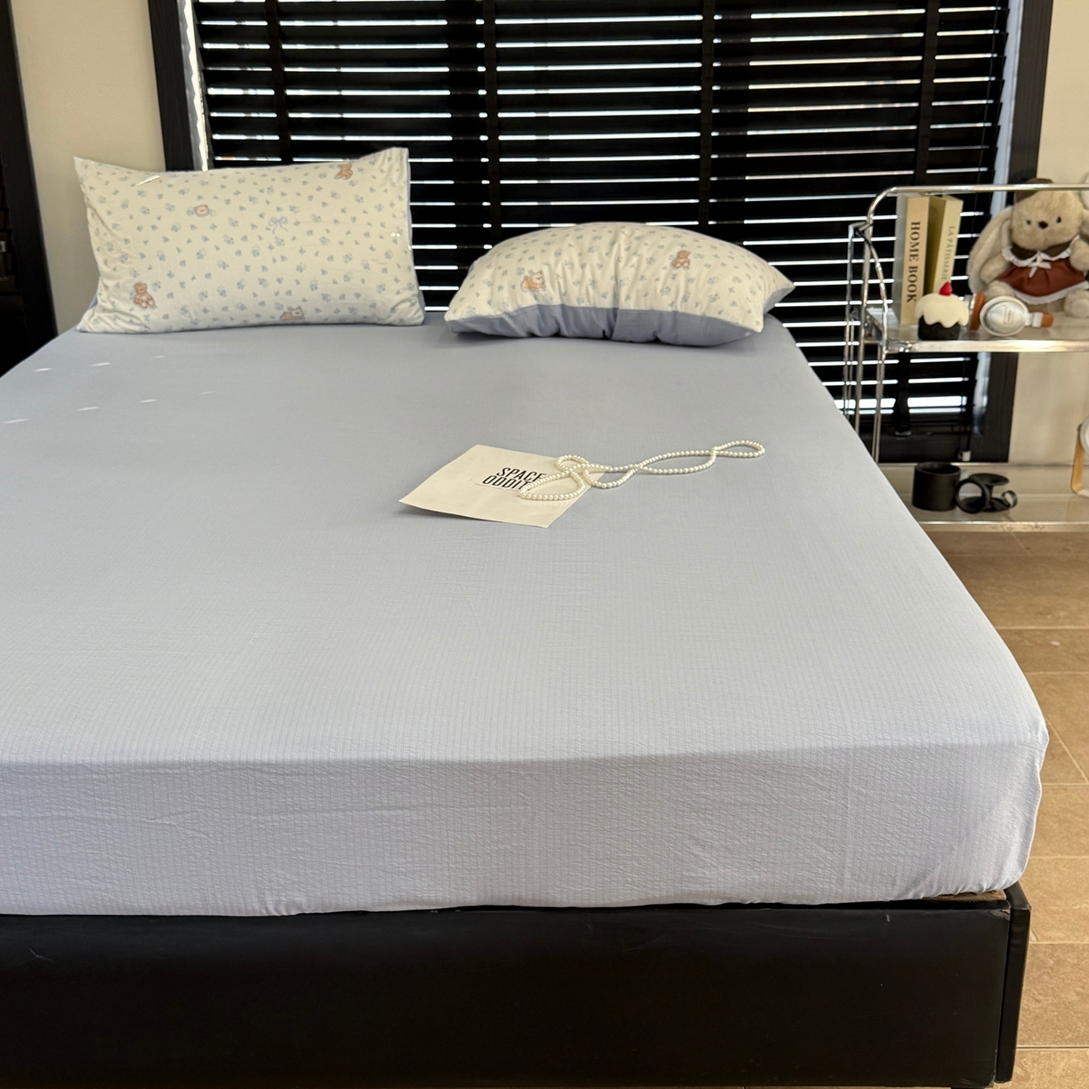 91家纺网 家纺一手货源 找家纺 美丽坊 2026新款韩系沐纱棉印花四件套 森林小熊