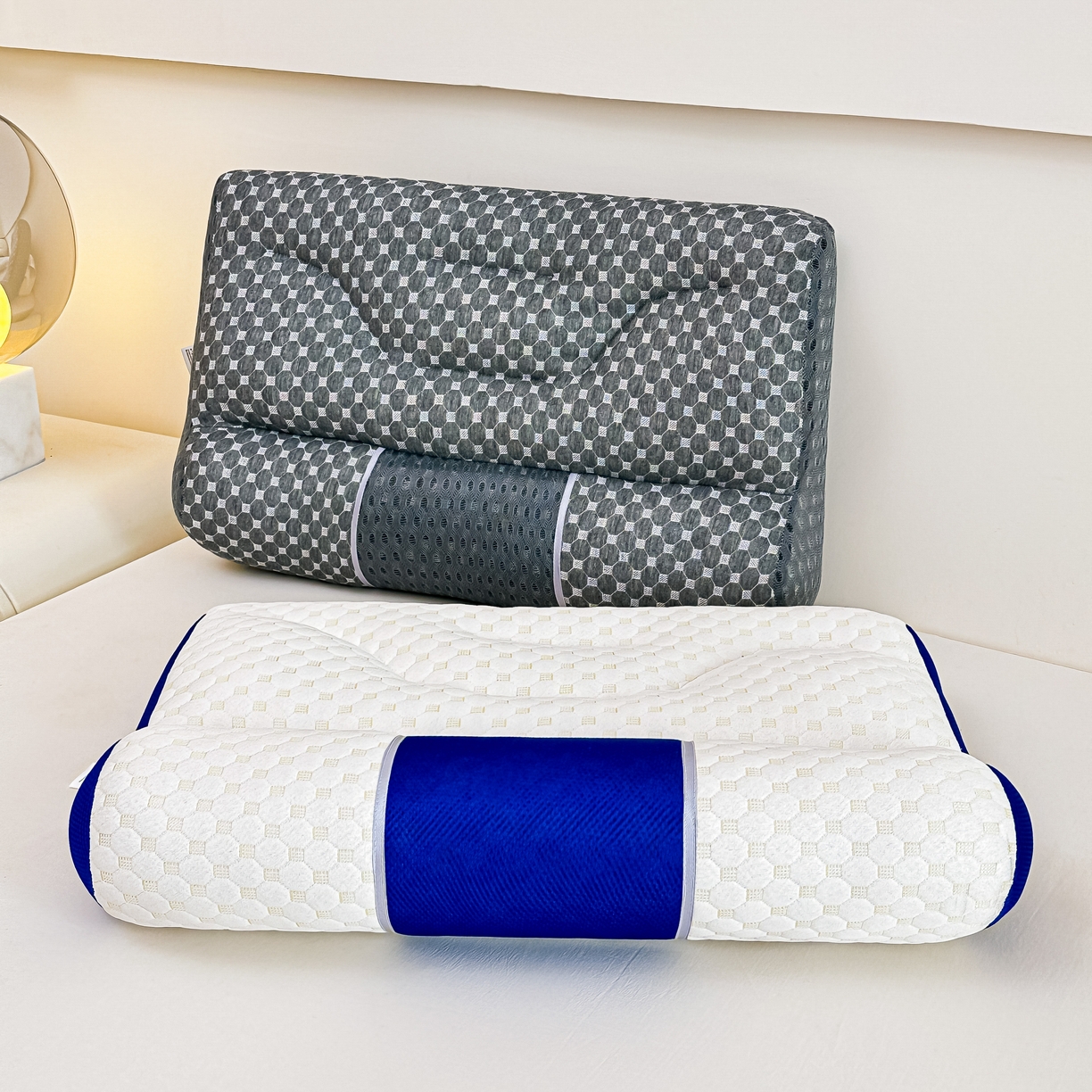 91家纺网 家纺一手货源 找家纺 （总）红柳枕芯 2026新款升级款牵引枕头Spa水立方分区护颈枕头枕芯