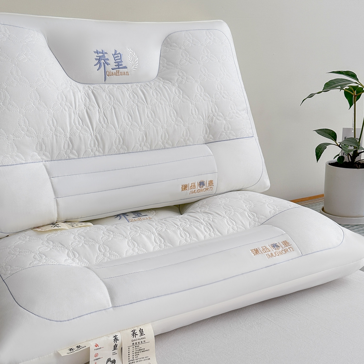 91家纺网 家纺一手货源 找家纺 红柳枕芯 2026新款亲肤舒适荞麦枕枕头枕芯 白色