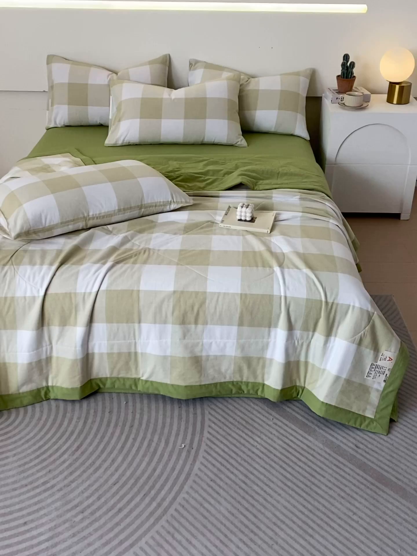 91家纺网 家纺一手货源 找家纺 （总）春皖家纺 2026新款全棉色织宽边棉花夏被-云恋