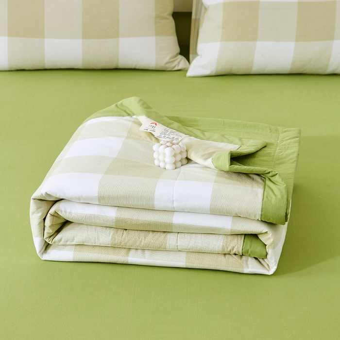 91家纺网 家纺一手货源 找家纺 （总）春皖家纺 2026新款全棉色织宽边棉花夏被-云恋