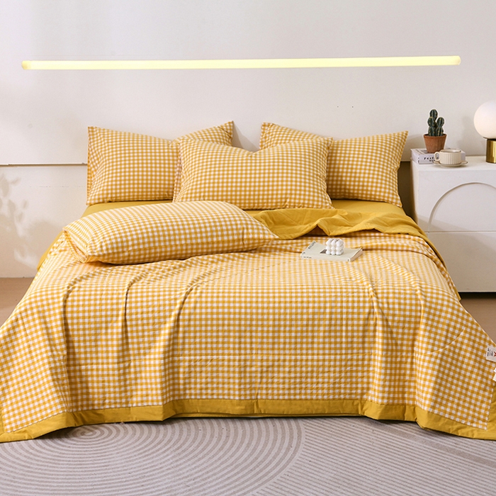 91家纺网 家纺一手货源 找家纺 （总）春皖家纺 2026新款全棉色织宽边棉花夏被-云恋