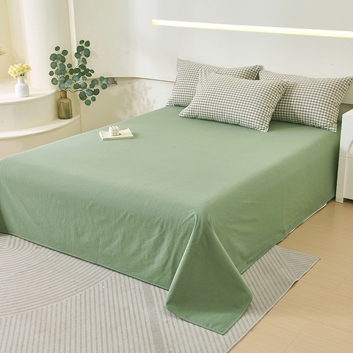 91家纺网 家纺一手货源 找家纺 春皖家纺 2026新款全棉色织宽边棉花夏被-云恋 云恋-绿小格