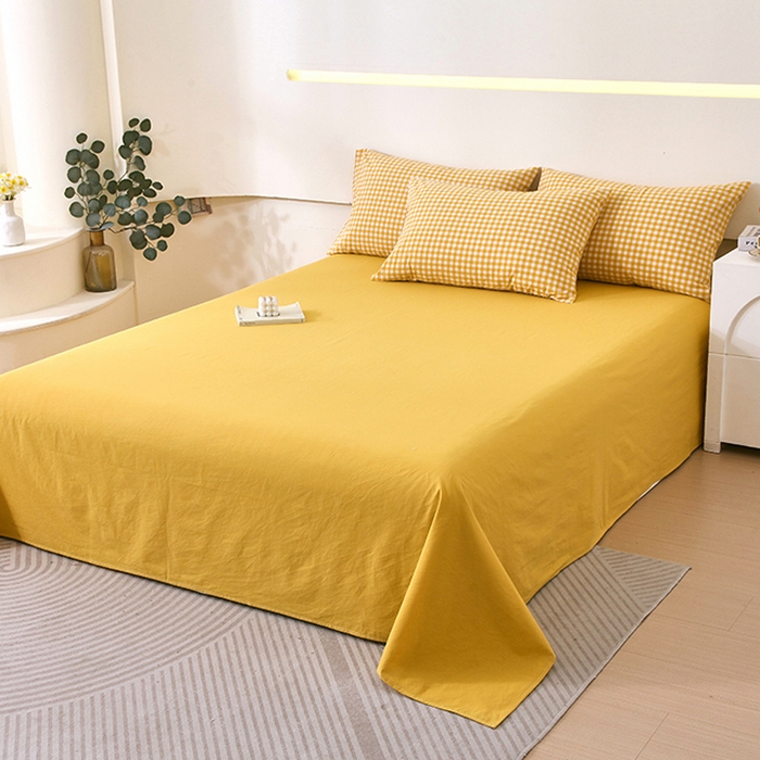 91家纺网 家纺一手货源 找家纺 春皖家纺 2026新款全棉色织宽边棉花夏被-云恋 云恋-黄小格