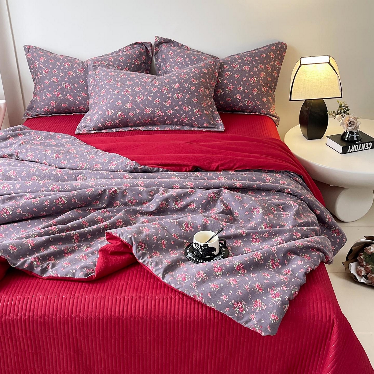 91家纺网 家纺一手货源 找家纺 （总）麦田家纺 2026新款皱皱水洗棉床盖夏被夏凉被空调被四件套