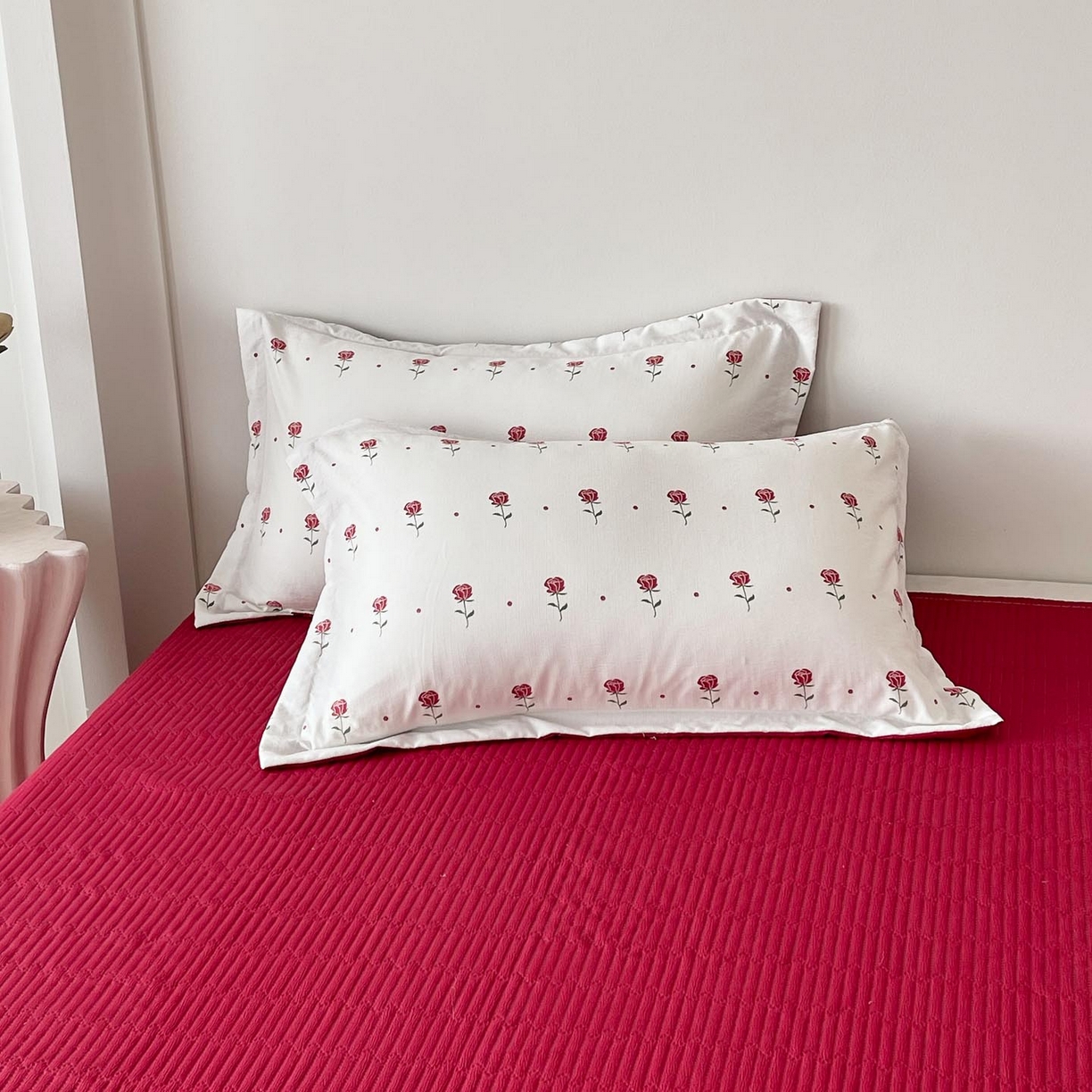 91家纺网 家纺一手货源 找家纺 麦田家纺 2026新款皱皱水洗棉床盖夏被夏凉被空调被四件套 卡地亚-红