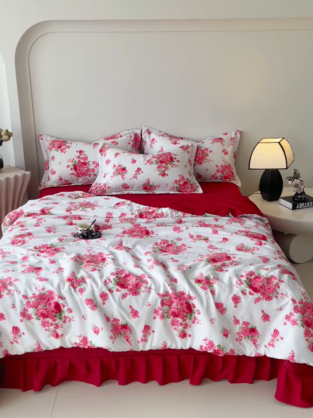 91家纺网 家纺一手货源 找家纺 麦田家纺 2026新款皱皱水洗棉床盖夏被夏凉被空调被四件套 安妮