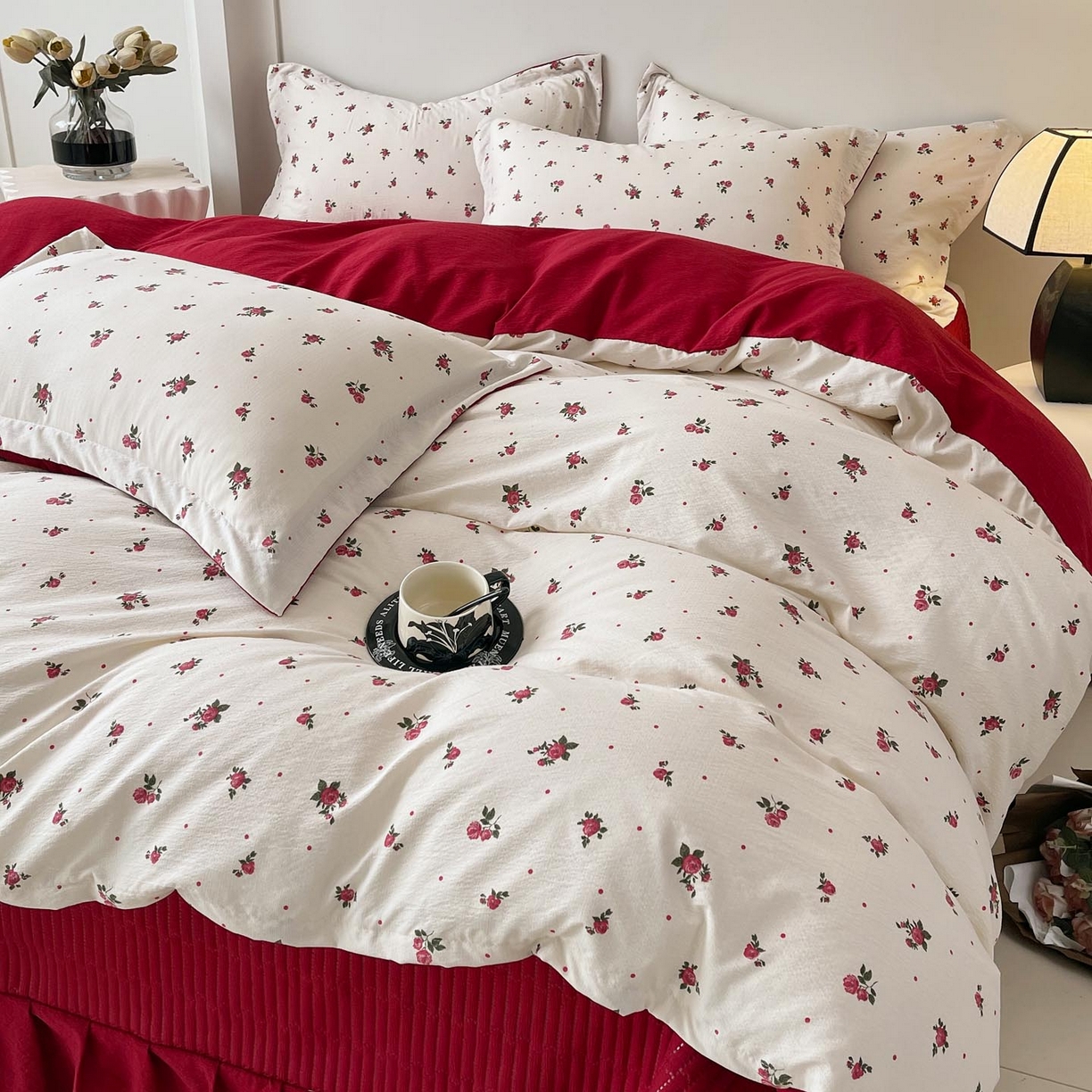 91家纺网 家纺一手货源 找家纺 （总）麦田家纺 2026新款皱皱水洗棉床盖款四件套