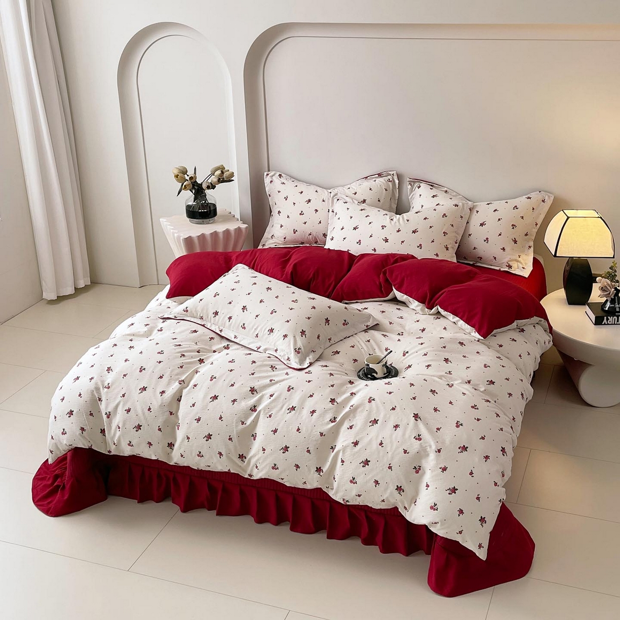 91家纺网 家纺一手货源 找家纺 （总）麦田家纺 2026新款皱皱水洗棉床盖款四件套