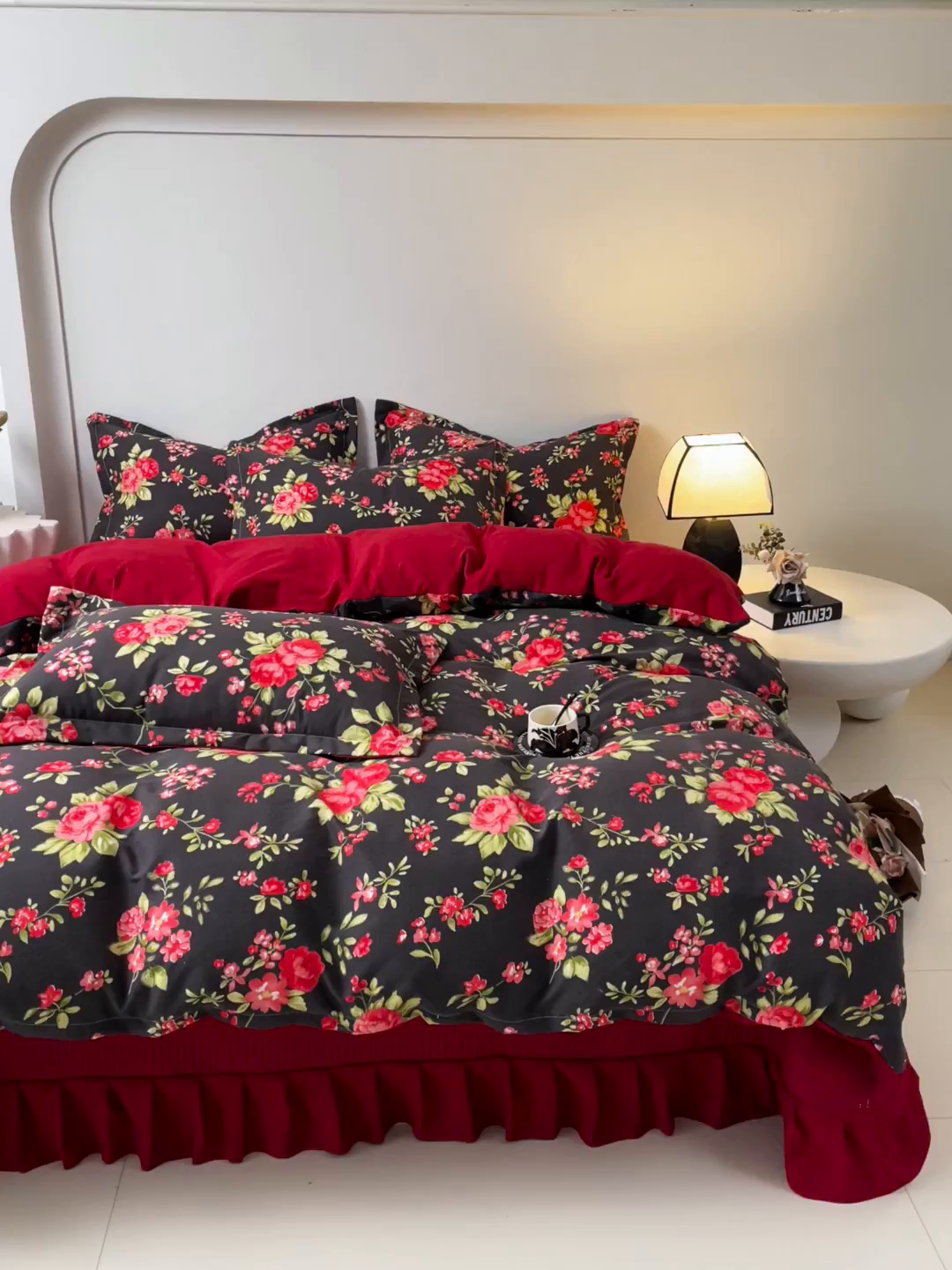 91家纺网 家纺一手货源 找家纺 麦田家纺 2026新款皱皱水洗棉床盖款四件套 海德花园