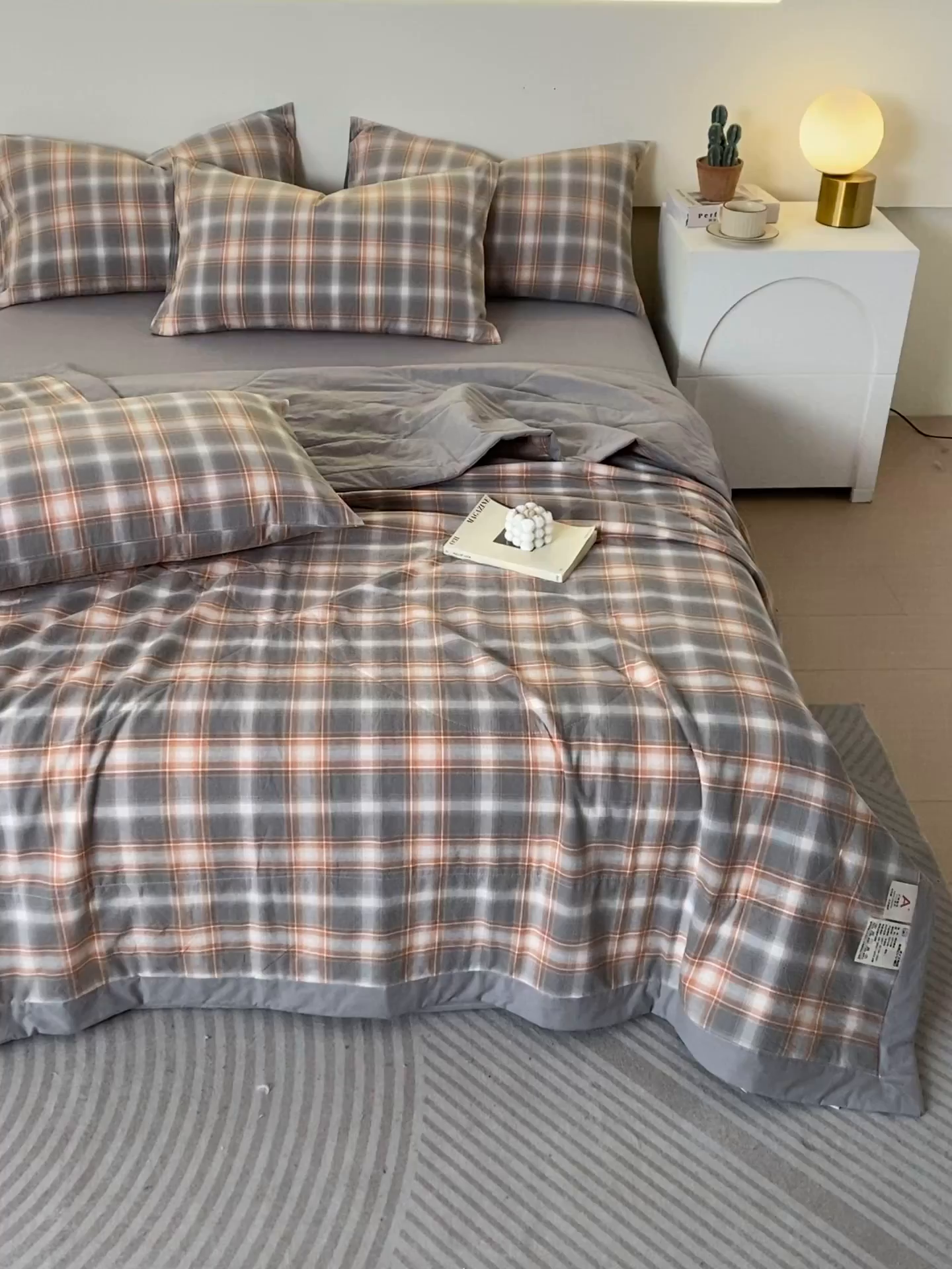 91家纺网 家纺一手货源 找家纺 春皖家纺 2026新款全棉色织宽边棉花夏被-云恋 云恋-诺卡