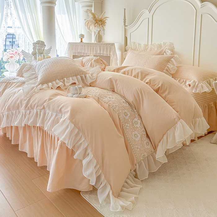 91家纺网 家纺一手货源 找家纺 （总）网红馆（ck家纺）2026新款星河蜜语全棉床盖四件套