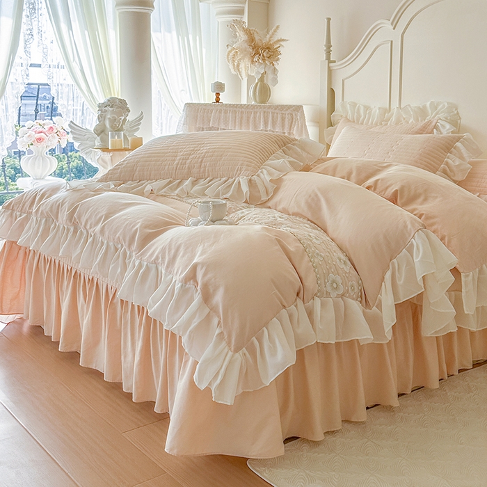 91家纺网 家纺一手货源 找家纺 （总）网红馆（ck家纺）2026新款星河蜜语全棉床盖四件套