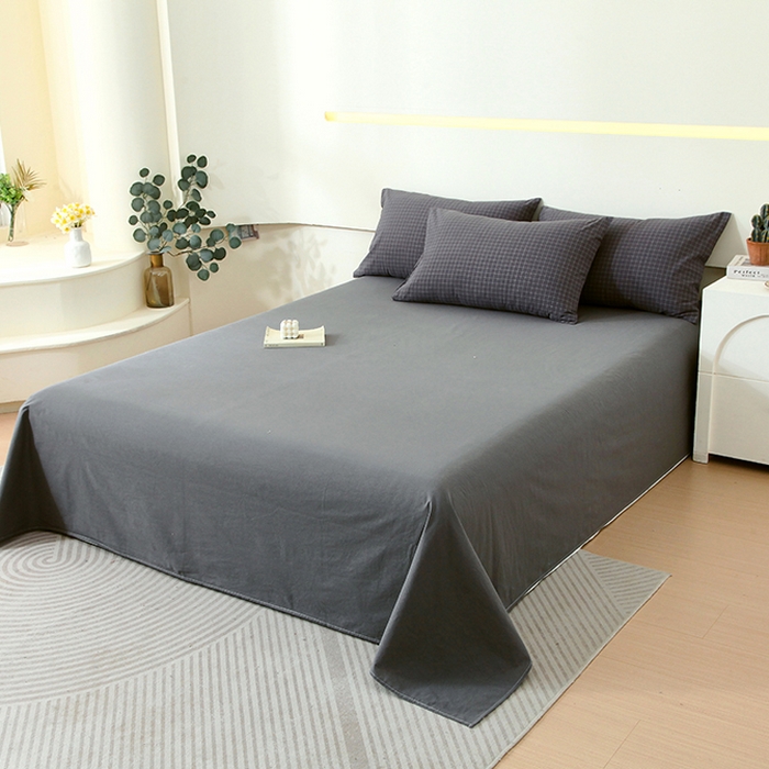 91家纺网 家纺一手货源 找家纺 春皖家纺 2026新款全棉色织宽边棉花夏被-云恋 云恋-小灰格