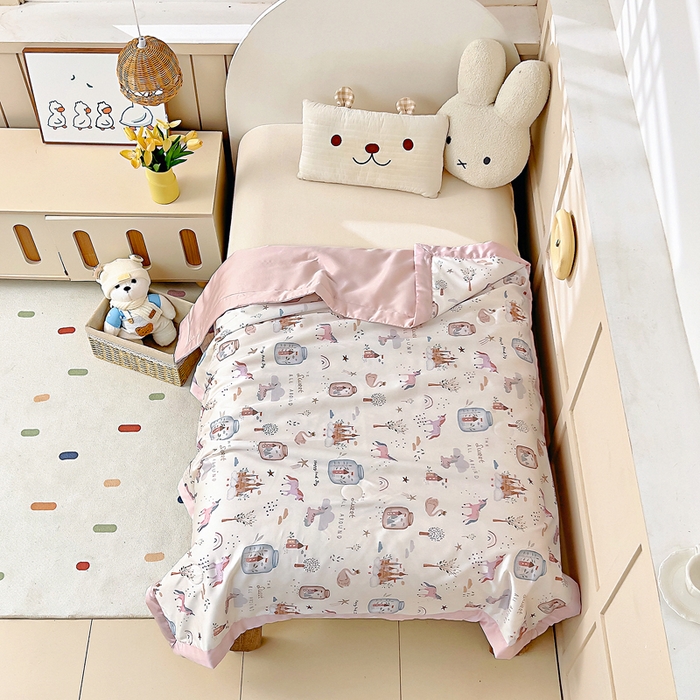 91家纺网 家纺一手货源 找家纺 （总）御棉坊 2026春夏A类天丝活性印染儿童大豆夏被宝宝夏凉被幼儿园午睡空调被薄被子