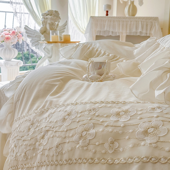 91家纺网 家纺一手货源 找家纺 网红馆（ck家纺）2026新款星河蜜语全棉床盖四件套 星河蜜语 米