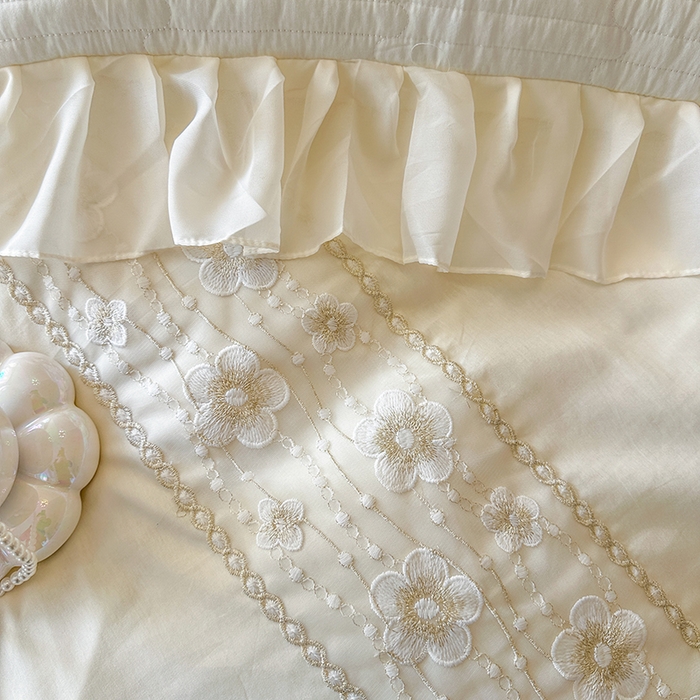 91家纺网 家纺一手货源 找家纺 网红馆（ck家纺）2026新款星河蜜语全棉床盖四件套 星河蜜语 米