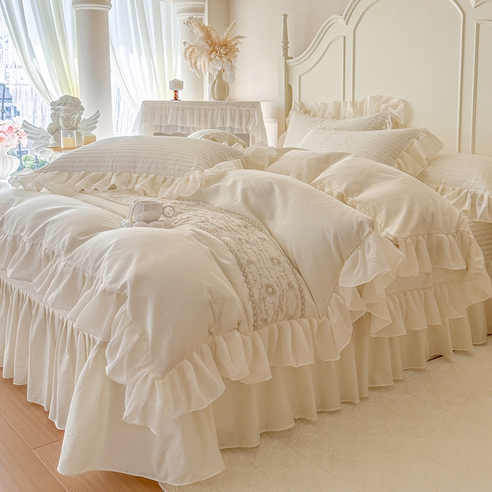 91家纺网 家纺一手货源 找家纺 网红馆（ck家纺）2026新款星河蜜语全棉床盖四件套 星河蜜语 米