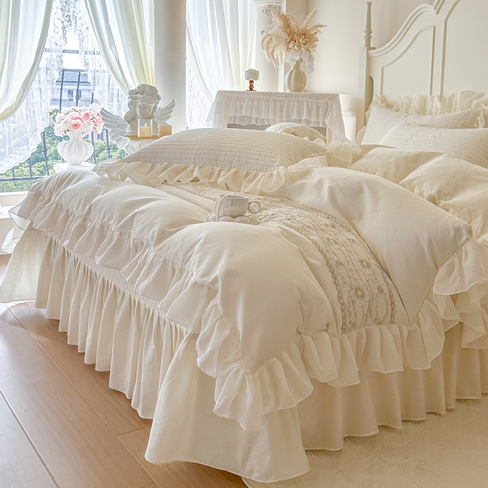 91家纺网 家纺一手货源 找家纺 网红馆（ck家纺）2026新款星河蜜语全棉床盖四件套 星河蜜语 米