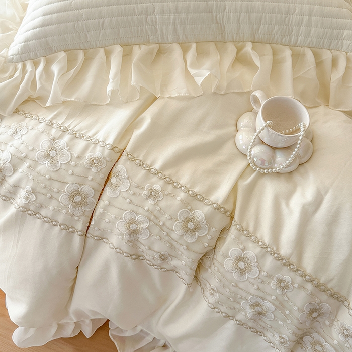 91家纺网 家纺一手货源 找家纺 网红馆（ck家纺）2026新款星河蜜语全棉床盖四件套 星河蜜语 米