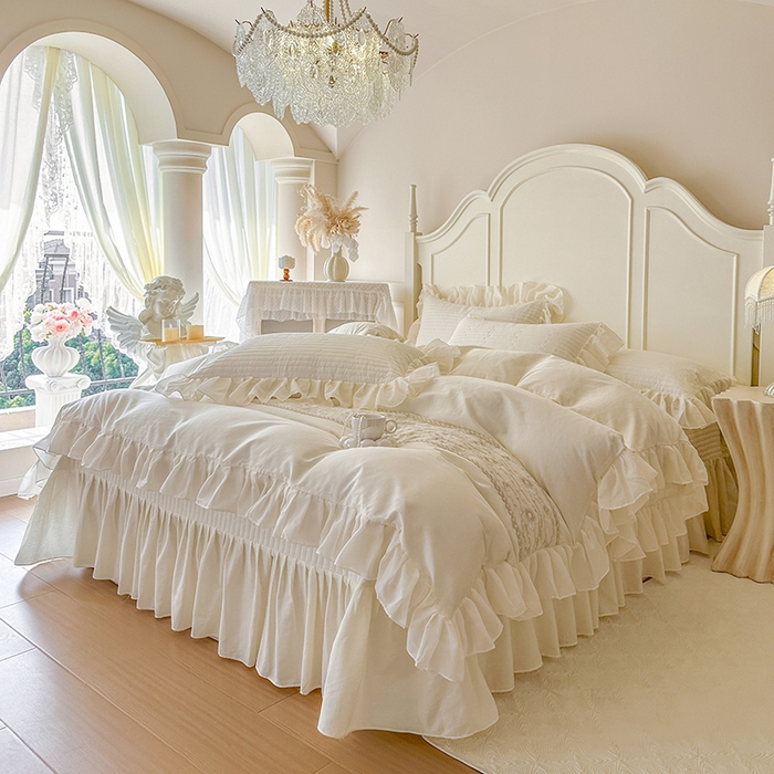 91家纺网 家纺一手货源 找家纺 网红馆（ck家纺）2026新款星河蜜语全棉床盖四件套 星河蜜语 米