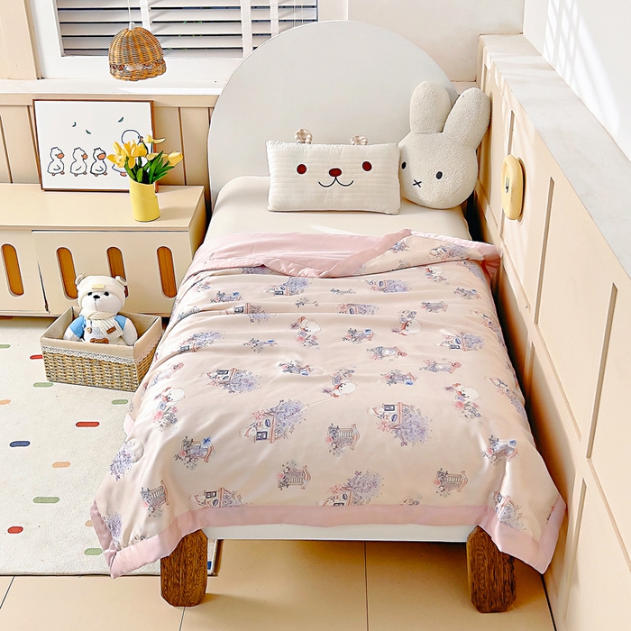 91家纺网 家纺一手货源 找家纺 （总）御棉坊 2026春夏A类天丝活性印染儿童大豆夏被宝宝夏凉被幼儿园午睡空调被薄被子