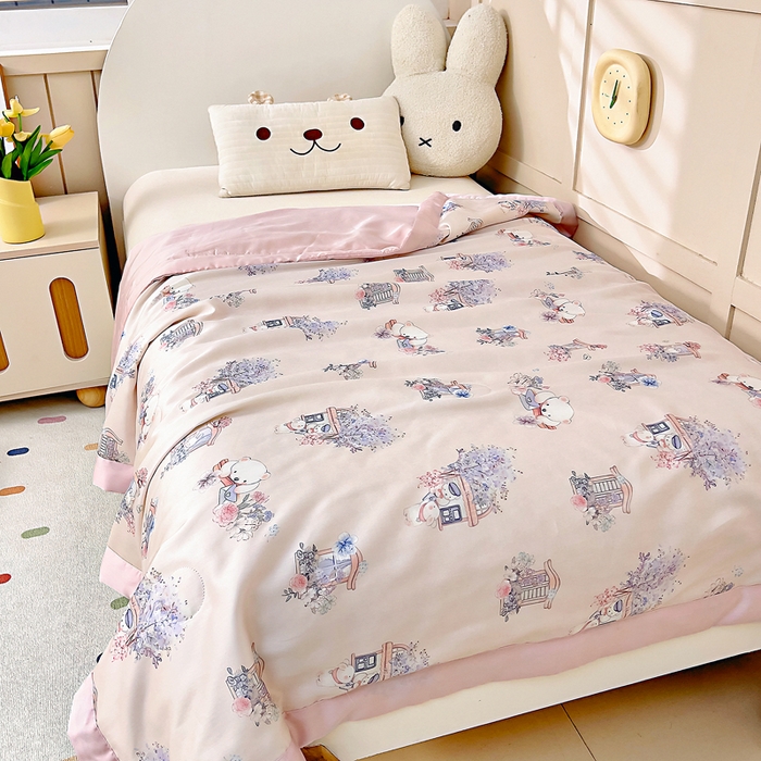 91家纺网 家纺一手货源 找家纺 （总）御棉坊 2026春夏A类天丝活性印染儿童大豆夏被宝宝夏凉被幼儿园午睡空调被薄被子