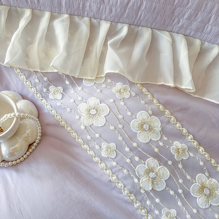 91家纺网 家纺一手货源 找家纺 网红馆（ck家纺）2026新款星河蜜语全棉床盖四件套 星河蜜语 紫