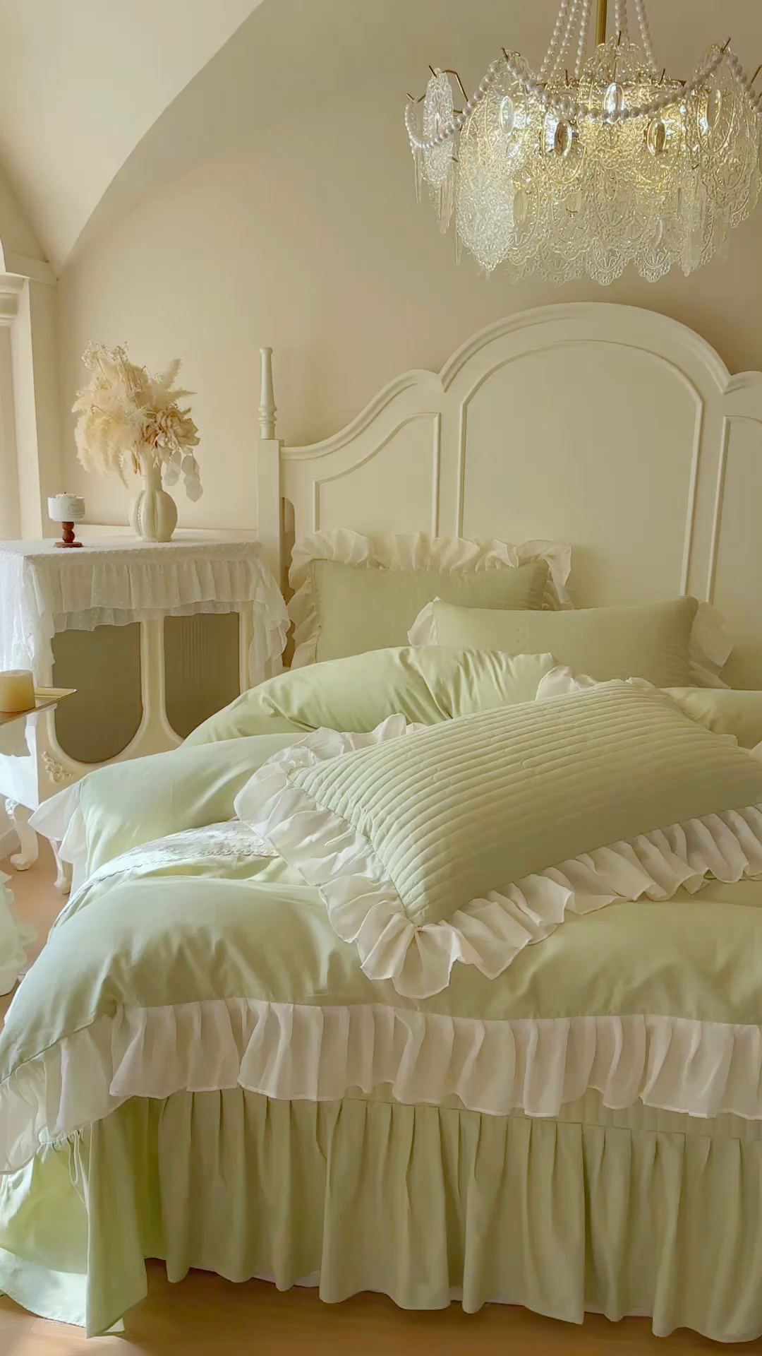 91家纺网 家纺一手货源 找家纺 网红馆（ck家纺）2026新款星河蜜语全棉床盖四件套 星河蜜语 绿