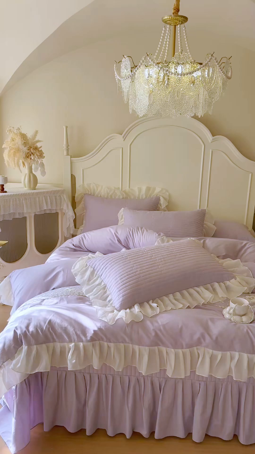 91家纺网 家纺一手货源 找家纺 网红馆（ck家纺）2026新款星河蜜语全棉床盖四件套 星河蜜语 紫