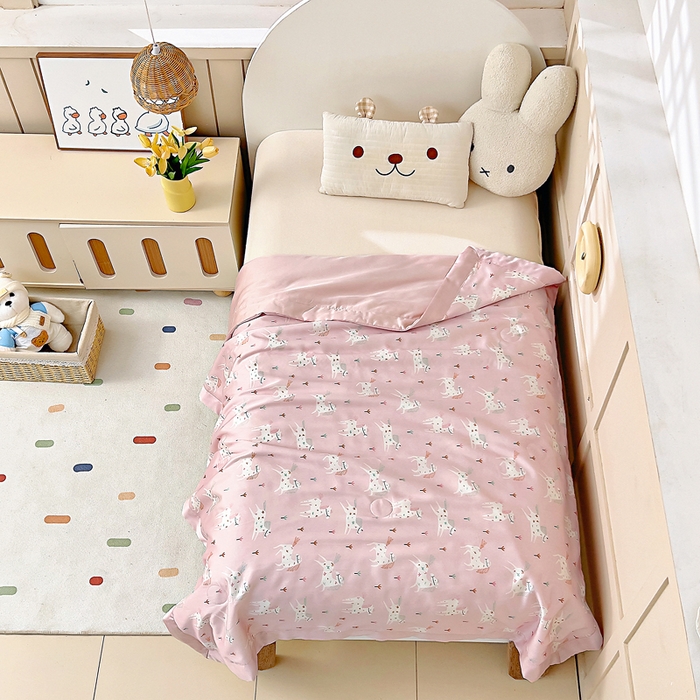 御棉坊 2026春夏A类天丝活性印染儿童大豆夏被宝宝夏凉被幼儿园午睡空调被薄被子 花海小马