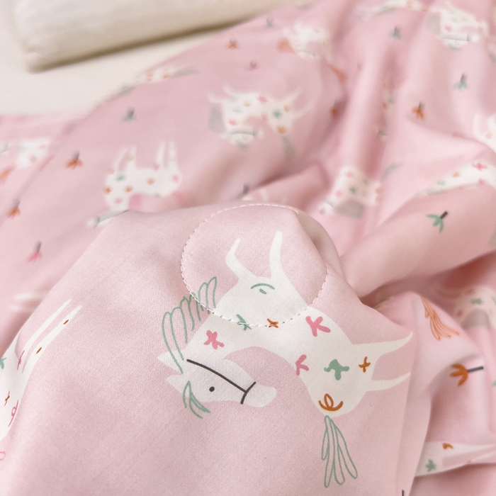 91家纺网 家纺一手货源 找家纺 御棉坊 2026春夏A类天丝活性印染儿童大豆夏被宝宝夏凉被幼儿园午睡空调被薄被子 花海小马