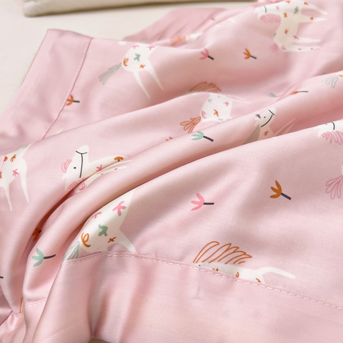 91家纺网 家纺一手货源 找家纺 御棉坊 2026春夏A类天丝活性印染儿童大豆夏被宝宝夏凉被幼儿园午睡空调被薄被子 花海小马