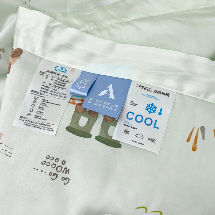 91家纺网 家纺一手货源 找家纺 御棉坊 2026春夏A类天丝活性印染儿童大豆夏被宝宝夏凉被幼儿园午睡空调被薄被子 荒野列车