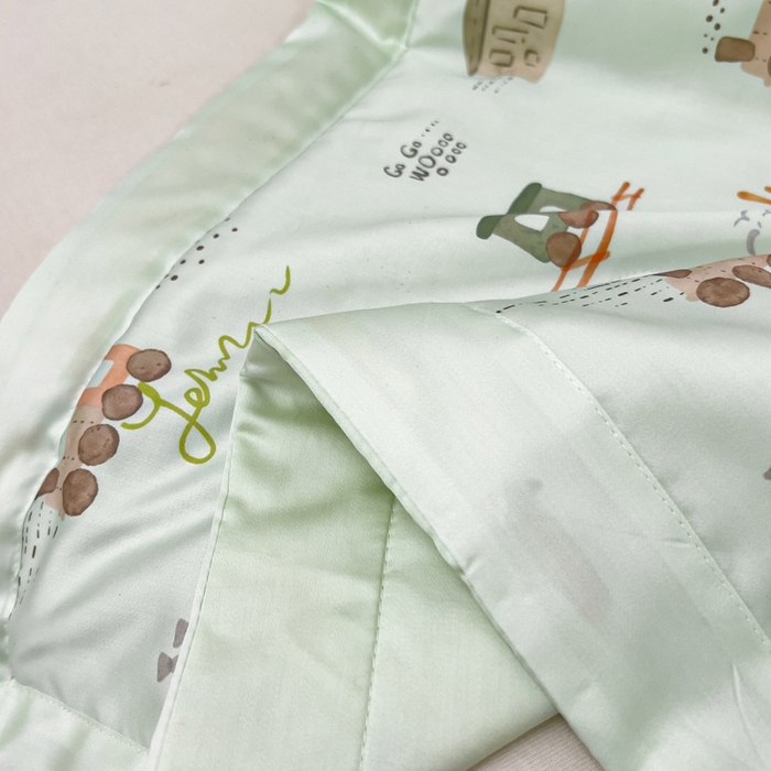 91家纺网 家纺一手货源 找家纺 御棉坊 2026春夏A类天丝活性印染儿童大豆夏被宝宝夏凉被幼儿园午睡空调被薄被子 荒野列车