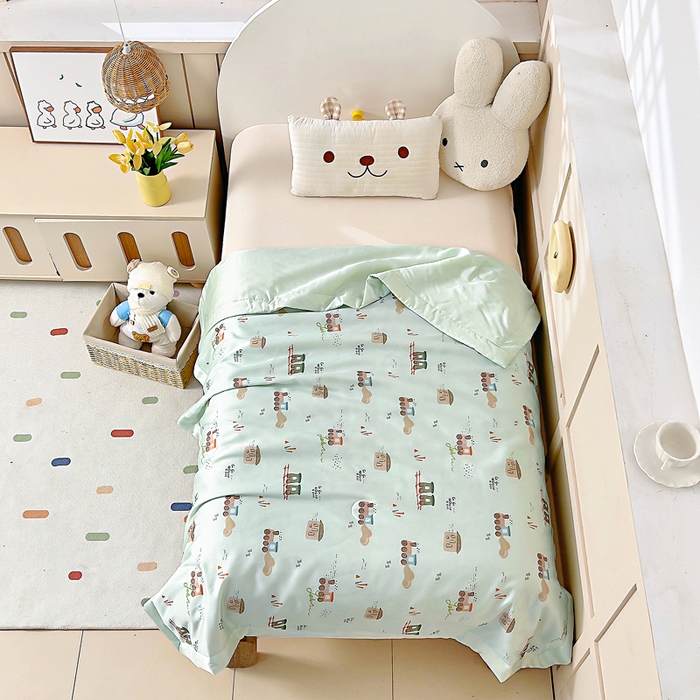 御棉坊 2026春夏A类天丝活性印染儿童大豆夏被宝宝夏凉被幼儿园午睡空调被薄被子 荒野列车