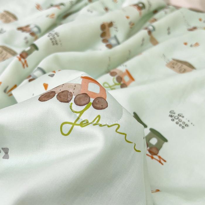 91家纺网 家纺一手货源 找家纺 御棉坊 2026春夏A类天丝活性印染儿童大豆夏被宝宝夏凉被幼儿园午睡空调被薄被子 荒野列车