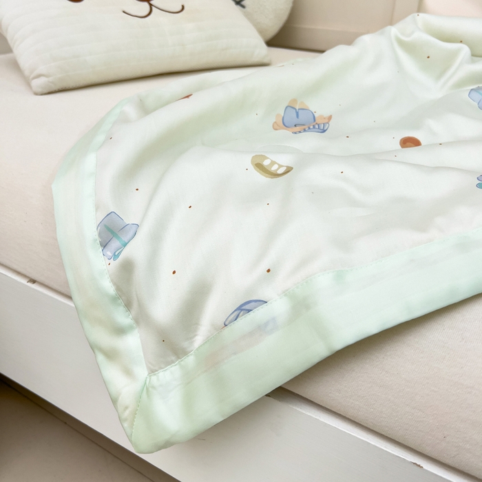 91家纺网 家纺一手货源 找家纺 御棉坊 2026春夏A类天丝活性印染儿童大豆夏被宝宝夏凉被幼儿园午睡空调被薄被子 乐乐兔