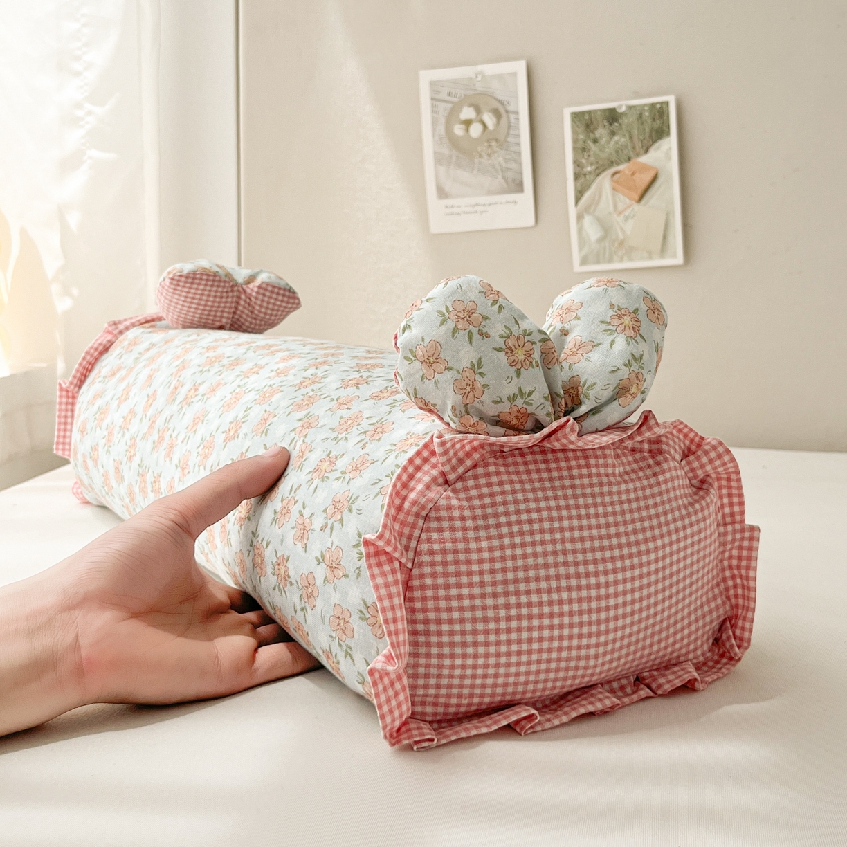 91家纺网 家纺一手货源 找家纺 （总）小桃姐家纺 直播爆款全棉双层纱卡通荞麦枕芯枕头儿童学生成人护颈枕兔兔荞麦枕