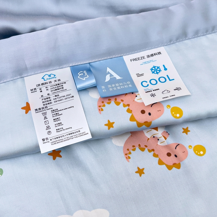 91家纺网 家纺一手货源 找家纺 御棉坊 2026春夏A类天丝活性印染儿童大豆夏被宝宝夏凉被幼儿园午睡空调被薄被子 曼波恐龙