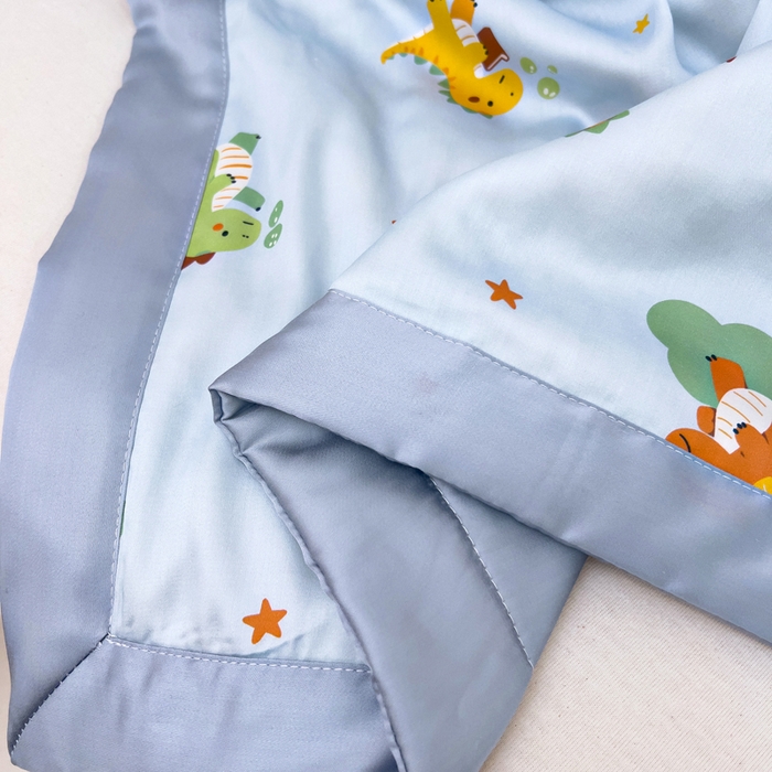 91家纺网 家纺一手货源 找家纺 御棉坊 2026春夏A类天丝活性印染儿童大豆夏被宝宝夏凉被幼儿园午睡空调被薄被子 曼波恐龙