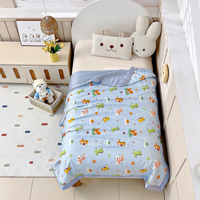 御棉坊 2026春夏A类天丝活性印染儿童大豆夏被宝宝夏凉被幼儿园午睡空调被薄被子 曼波恐龙
