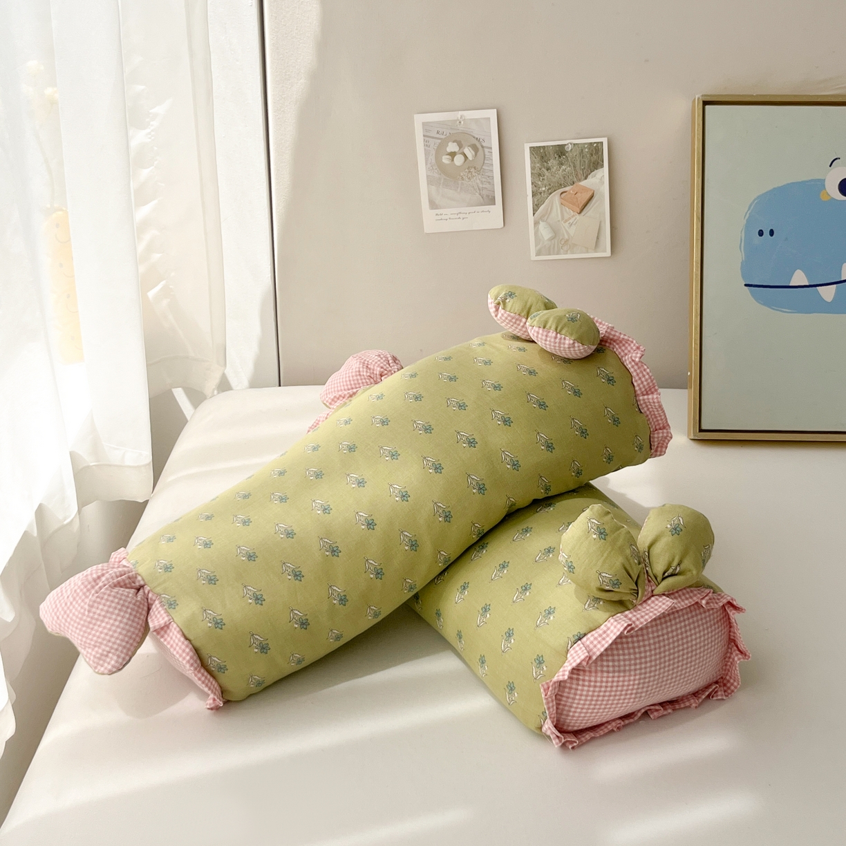 91家纺网 家纺一手货源 找家纺 （总）小桃姐家纺 直播爆款全棉双层纱卡通荞麦枕芯枕头儿童学生成人护颈枕兔兔荞麦枕